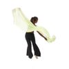 Belly Dance Chiffon Veil with Sequins (Lime Green, Gold)