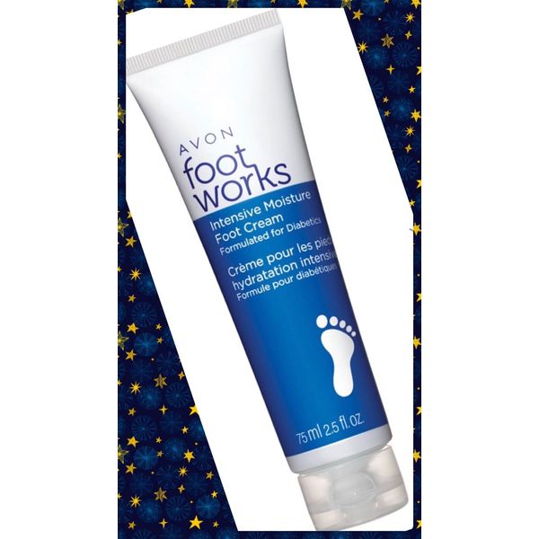 AVON FOOT WORKS INTENSIVE MOISTURE FOOT CREAM  FOR DIABETICS 2.5 OZ