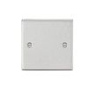 Knightsbridge 1G Blanking Plate - Square Edge Brushed Chrome