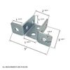 (2) 8 Hole, Wing Shaped 90 Degree Connector Bracket for 1-5/8" Strut Channel