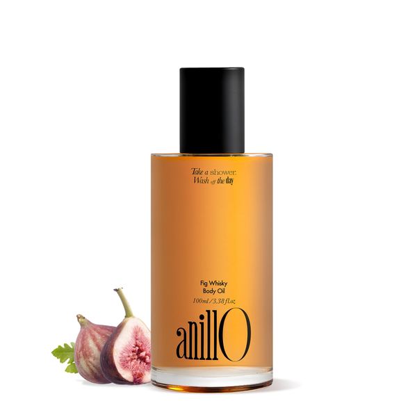 ANILLO Fig Whisky Body Oil 100ml / 3.38 fl. Oz, Vegan Daily Body Oil with Fig Extract, Andiroba Seed Oil, Argan Oil, Jojoba Oil for Moisturizing Dry Skin, Silicone & Paraben Free