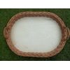 Serviertablett Tablett aus Weide, ca. 53cm x 37cm x 15cm/9cm