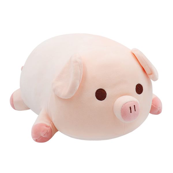 Fortuning's JDS Plush Toy 15.7'' Kawaii Pig, Soft Stuffed Animal Plush Pillow for Kids Girls Boys Birthday, Cute Decorative Pillow, Fat Plushies, Cartoon Playmate