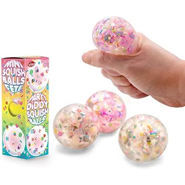 Tobar SCRUNCHEMS PARTY DIDDY STRESS SQUISH BALL Toy - 3 Pack