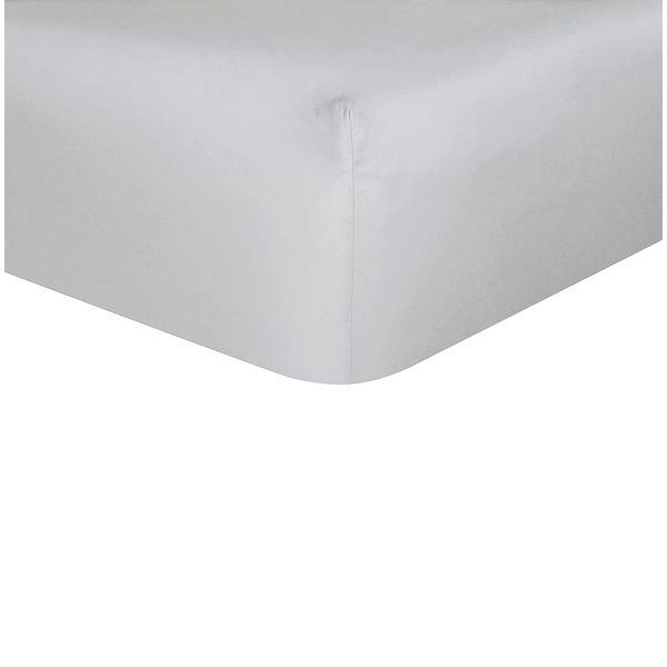 Sleepdown Plain Bamboo Fitted Sheet Soft Warm Cosy & Breathable Comfortable Bedding Bottom Sheets 32cm Extra Deep Pockets - Grey - Single,5056242894841
