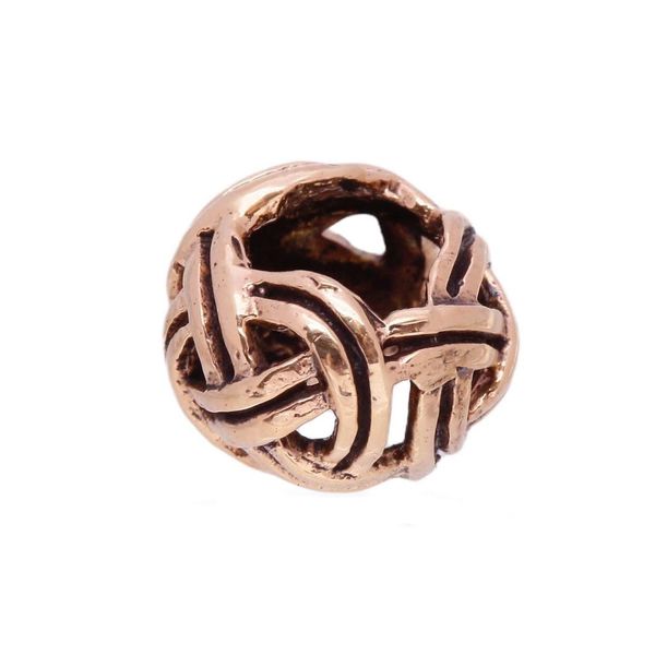 Windalf Hair & Beard Bead RAGHNA 10 mm Knot Pattern Bronze, Bronze