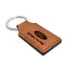 Ford Escape Rectangular Brown Leather Key Chain