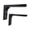 Shelf Support Brackets with Covers 240mm Invisible/Concealed Fixings Black