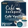 Cafe Escapes Cafe Vanilla, Keurig K-Cup Pod, 72 Count