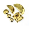 Infinity Decor Polished Brass Mushroom Knobs, Cup Shell Pull and Cupboard Catch for Kitchen Cabinet Doors (Small Cup Pull)