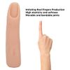 2pcs Silicone Practice Fingers Hand, Nail Training Finger Bendable Flexible Silicone Practice Finger Model Silicone Nail Training Finger for Acrylic Nails Manicure Art Finger Mode(Skin Color)