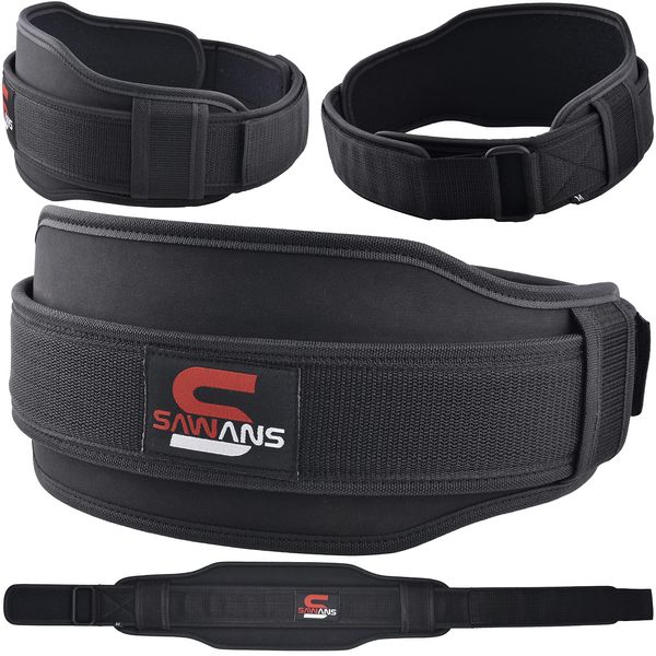 Gewichthebergürtel für Fitnessstudio, Fitness, Training, doppelte Stärke, Neopren, 14 cm, Bodybuilding, Workout-Gürtel, für Männer und Frauen, Unterstützung für Powerlifting, Kreuzheben (XL, schwarz)