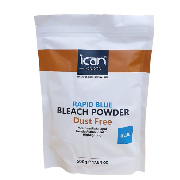 ican Rapid Blue Bleach Powder Dust Free extra strong formula 500g