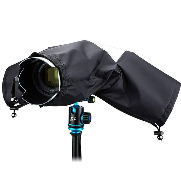 JJC Camera Rain Cover for Nikon Df D90 Z7 Z6 Z50 D780 D850 D810 D800 D610 D3500 D3400 D5600 D7500 Canon EOS 7D 5D 850D 800D 760D 750D Sony A99II A77II Simliar Size DSLR Cameras Rain Coat Sleeve