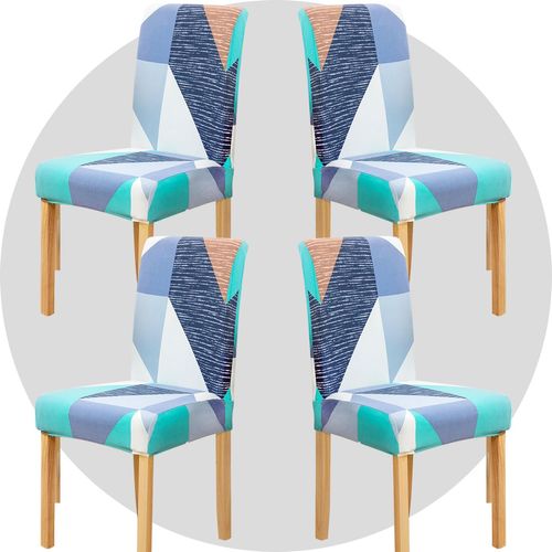 TOMMO Dining Room Chair Covers Set of 4, Stretch Removable Washable Spandex Dining Chair Slipcovers Protectors, Kitchen Chair Covers for Dining Room Party Hotel Ceremony Banquet(Nordic Memory)