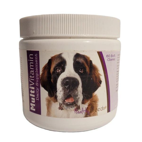 Healthy Breeds MultiVitamin 60 Soft Chew for Saint Bernard & Large Dogs Exp 6/25