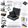 Professional Complete Tattoo Kit 54 Ink 2 Machine Guns Set LCD Power Supply Case
