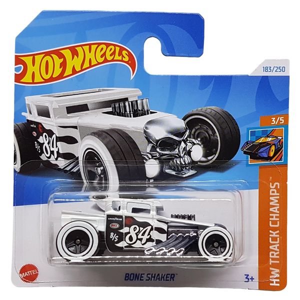 Hot Wheels Bone Shaker 3/5 HW Track Champs, White Treasure Hunt