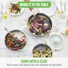 Click 10-Piece Stainless Steel Triply Cookware Set, Detachable Handle, Stackable