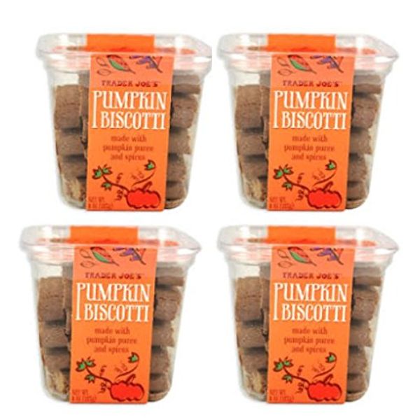 Trader Joe's Pumpkin Biscotti (Pack of 4 Container)