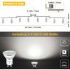 LED Track Lighting Kit - Matt Nickel 8 Way Ceiling Spot Lights, Flexibly Rotatab