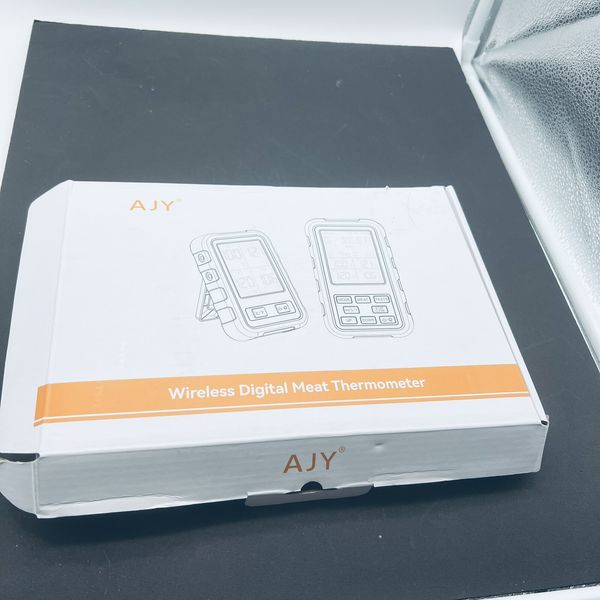 AJY Wireless Digital Meat Thermometer 500 Ft. Range 4 Probes Open Box