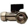 TC Lever Isolating Valve Full Flow 15mm Large Bore Tee Isolation Service Valve Chrome