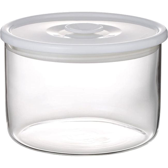 iwaki T712MP-W Heat Resistant Glass Airtight Container, White, 19.7 fl oz (550 ml), Airtight Pack & Range (Wide)