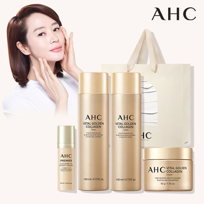 [GS Exclusive] AHC Vital Collagen Toner + Lotion + Nourishing Cream + Serum Substantial Set, Optional: Select Option_01_002) GS Exclusive Set (Tack Serum)