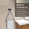 Modern Wall Mounted Triangle Metal Bathroom Kitchen Hand Towel Bar Rack, Black