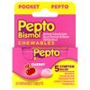 Pepto Bismol Pocket Chewable Tablets for Nausea, Heartburn, Indigestion, Upset Stomach, and Diarrhea - 5 Symptom Fast Relief, Cherry Flavor 24 ct