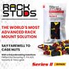 Rackstuds - R20 Rack Mount Solution II - Hardware Nuts & Screw Replacement for Server Rack Rails, 19"" Square Punched Vertical Rails, Cage Nuts Replacement, Red 2.2mm/0.086"", 20-Pack