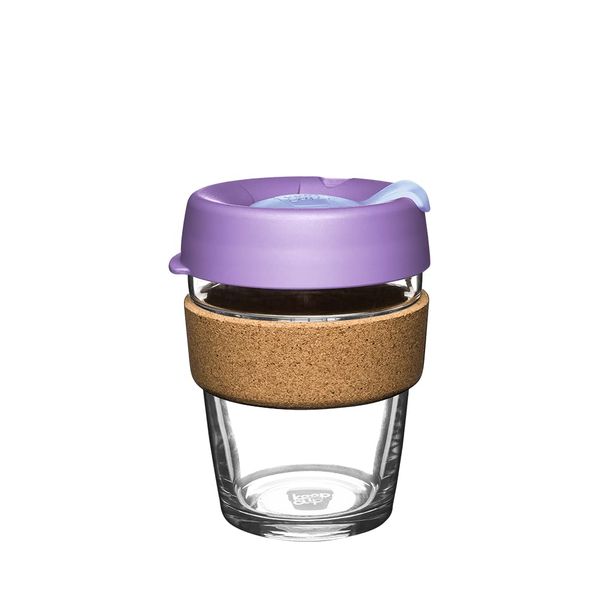 KeepCup Reusable Coffee Cup - Brew Tempered Glass and Natural Cork, M 12oz/340ml - Moonlight