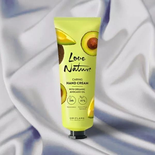 ORIFLAME LOVE NATURE ORGANIC AVOCADO OIL HAND CREAM 75 ml./ 2.5 oz-NEW!