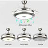 36" Modern Ceiling Fan LED Light Smart Bluetooth Music Player Retractable Blades
