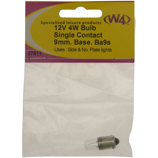 W4 12V 4W Bulb - Transparent