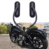 Motorcycle Mini Oval Mirrors Black For Harley Davidson Touring Road Glide Custom