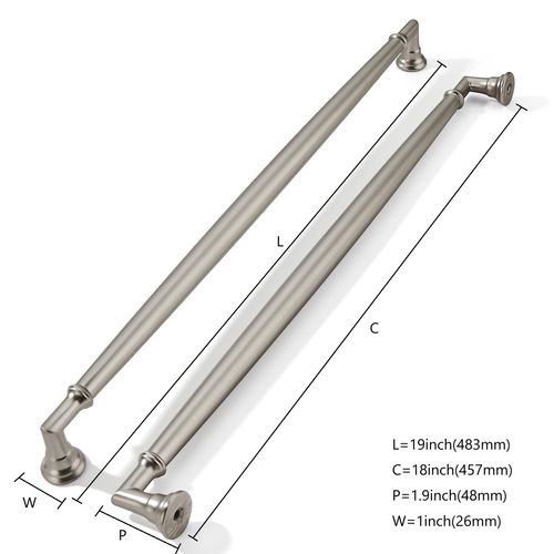 khtumeware 1 Pack Appliance Pull 18 Inch Brushed Satin Nickel Cabinet Pulls Heavy Duty Solid Cabinet Handles Kitchen Cabinet Hardware for Cupboard Drawer Handles