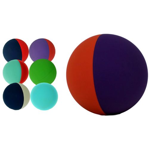 JA-RU Super Bounce Balls (6 Balls Assorted) 2.3 Inch Dual Color Bouncy Balls for Kids. Rubber Stress Ball, Stocking Stuffer, Treasure Box Toys for Classroom & Party Favors 990-6p.