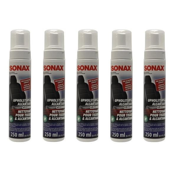 Sonax Upholstery & Alcantara Cleaner (5 x 250ml Bottles) Made in Germany