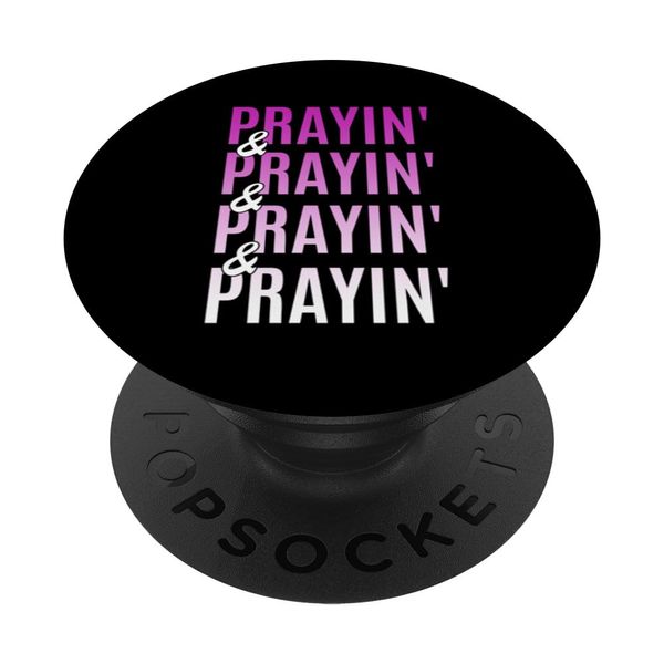 Pink Prayin'-x4 Pink Graphic PopSockets Adhesive PopGrip