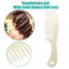VOCOSTE Hair Comb Wide Teeth Antistatic Thick Curly Hair Products Detangling Comb for Wet and Dry Beige 1pc