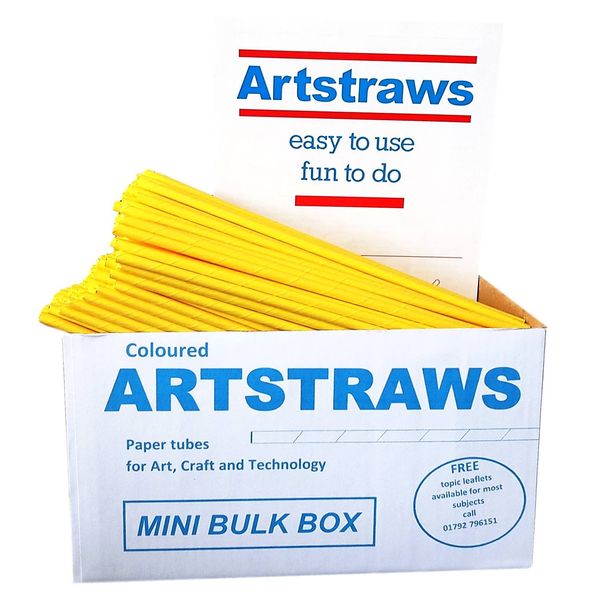 Artstraws Mini School Pack Yellow Paper Straws Art Straws 500 4mm