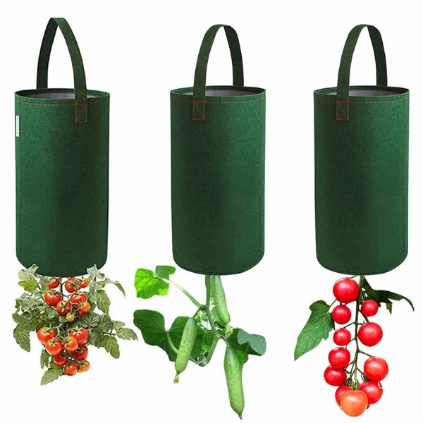 Hakona Planter, Felt Plant Cultivation Bag, Plant Pot, Planting Bag, Stylish, Inverted Design, Hanging, Multi-functional, Cloth Pot, Plant Growing, Vegetables, Tomato Growing Bag, Strawberry, Breathable, Large Capacity, Cultivation Set, Diy Garden, Garden