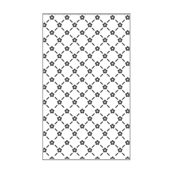 Vaessen Creative 100604-117 Mini Prägeschablone Embossing Folder 7, 6 x 12, 7 cm, Blumengitter, Muster zum Prägen, Stanzen und gestalten von DIY Scrapbook, Fotoalbum, Briefumschläge und Karten