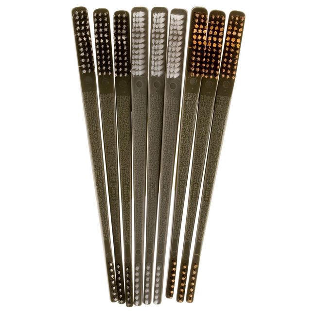 Otis Technologies FG-316-BP 9 Pack A/P Brush (3 Each Nylon, Bronze, Stainless)