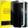 JETech iPhone 16 Pro 6.3 Inch Screen Protector Privacy Full Coverage Black Edge Anti-Prying Glass Screen Protector with Guide Frame No Interference Case 2 Pack