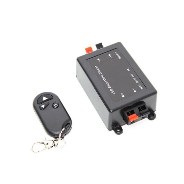 MOTOR POWER 12V 24V Wireless Remote Control Dimmer 8A LED Controller Dimmer Switch Stepless Dimmer Control Wireless Remote Control Easy Brightness Control / 20-34