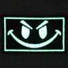 Evil Smile Face Glow in the Dark Iron/Sew on Embroidered Patch