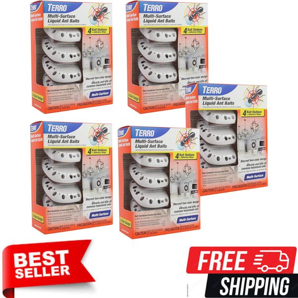 Terro T334 4 5 Pack Multi-Surface Liquid Ant 20 Discreet Best Bait Stations 2024